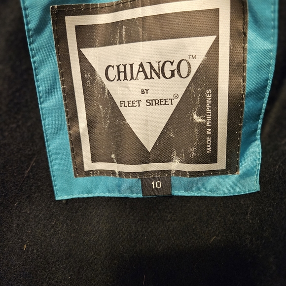 Vintage 80's Teal Trench/Rain Coat Chiango by Fleet Street Sz 10P - Picture 15 of 15